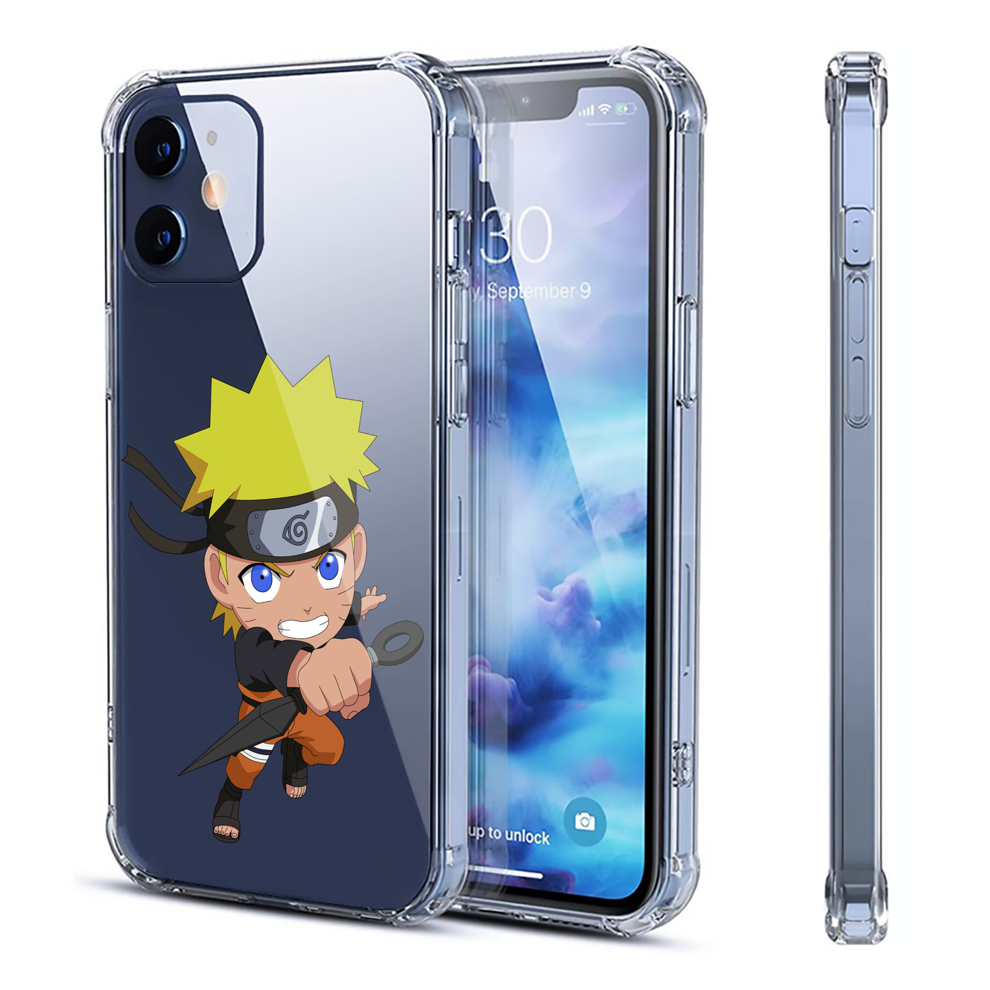 （画像用） NARUTO -ナルト- うずまき ナルト Uzumaki Naruto 【iPhone 12シリーズ対応】透明スマホケース（クリアソフトケース）